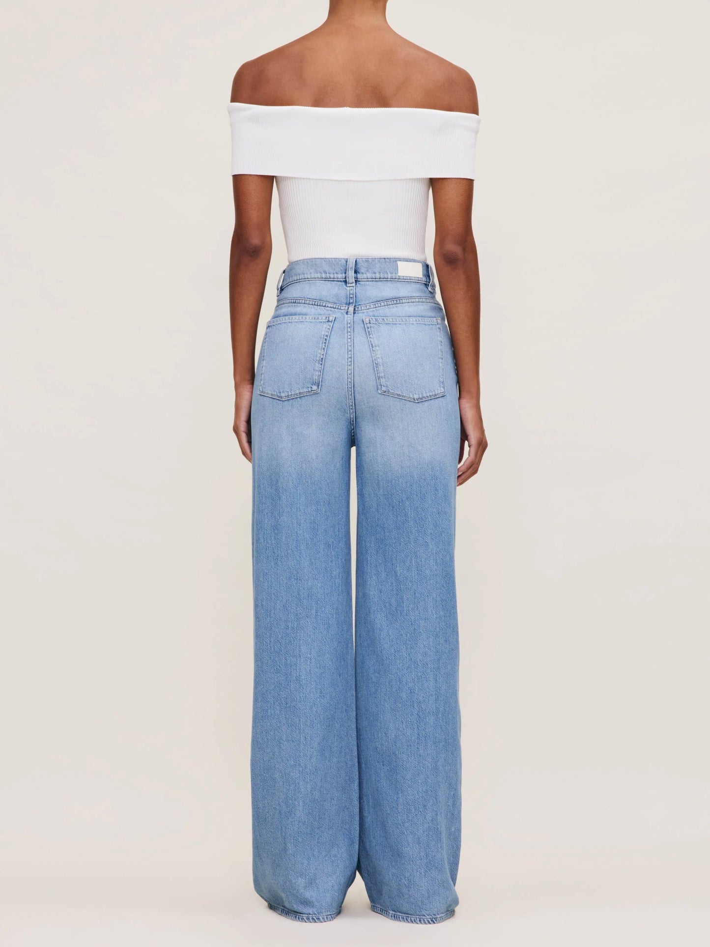 DL1961 Hepburn Wide Leg High Rise 32" Jeans - River Bank