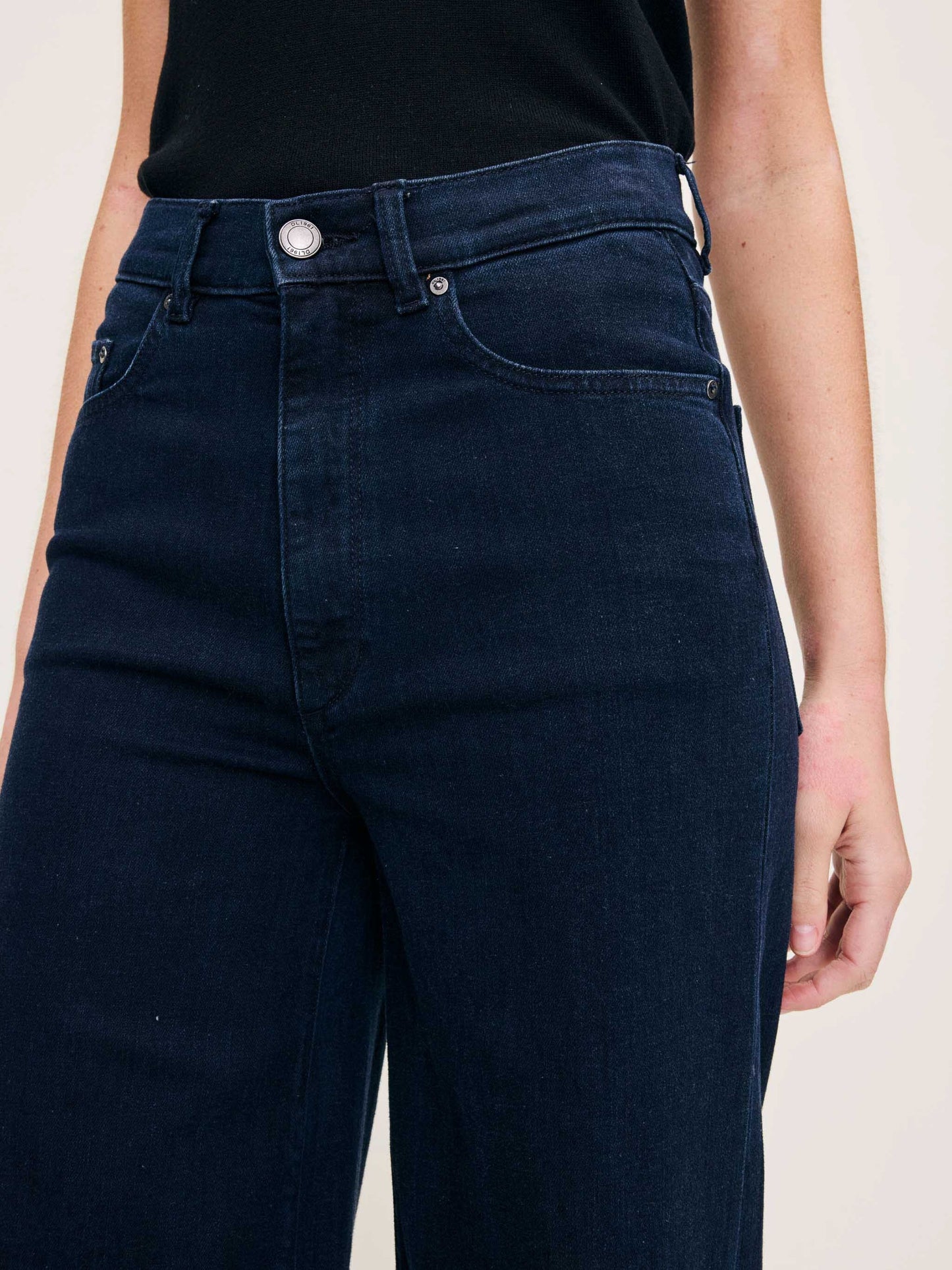 DL1961 Hepburn Wide Leg High Rise 32" Jeans - Flatiron