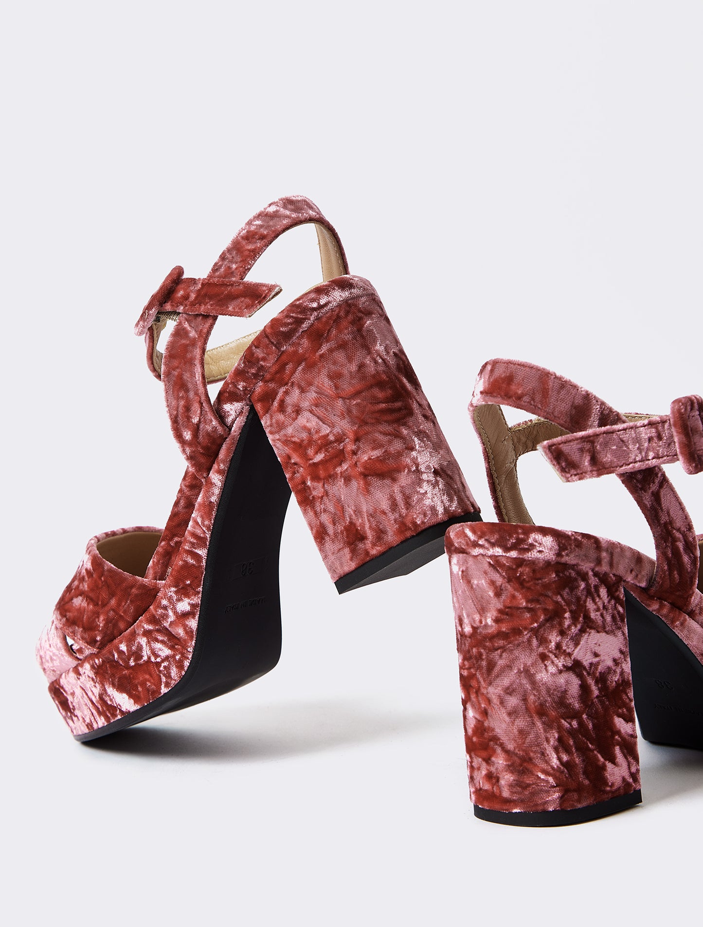 Colibri Tacco Plato Velluto Mastrop Sandals