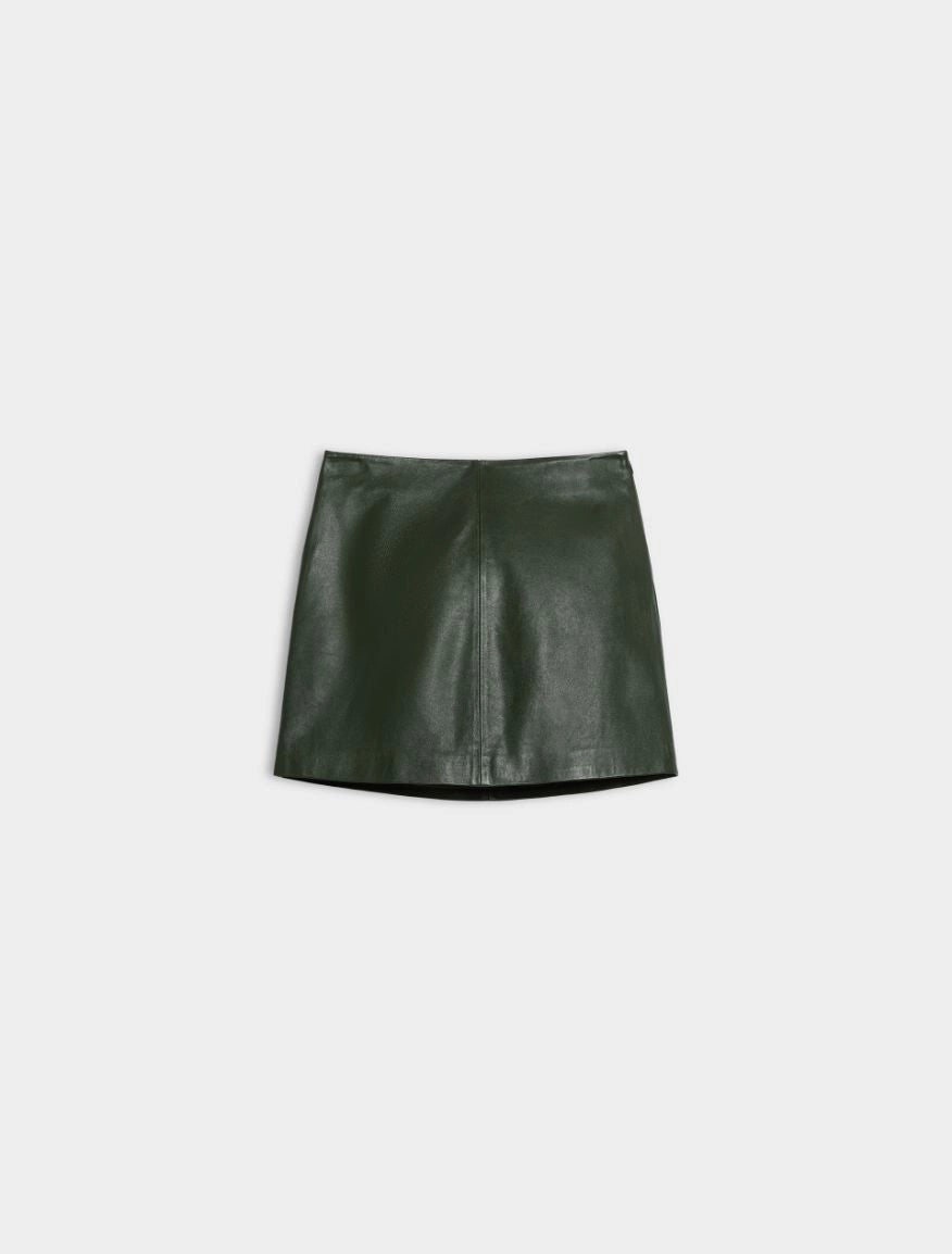 IBlues Gola Leather Mini Skirt