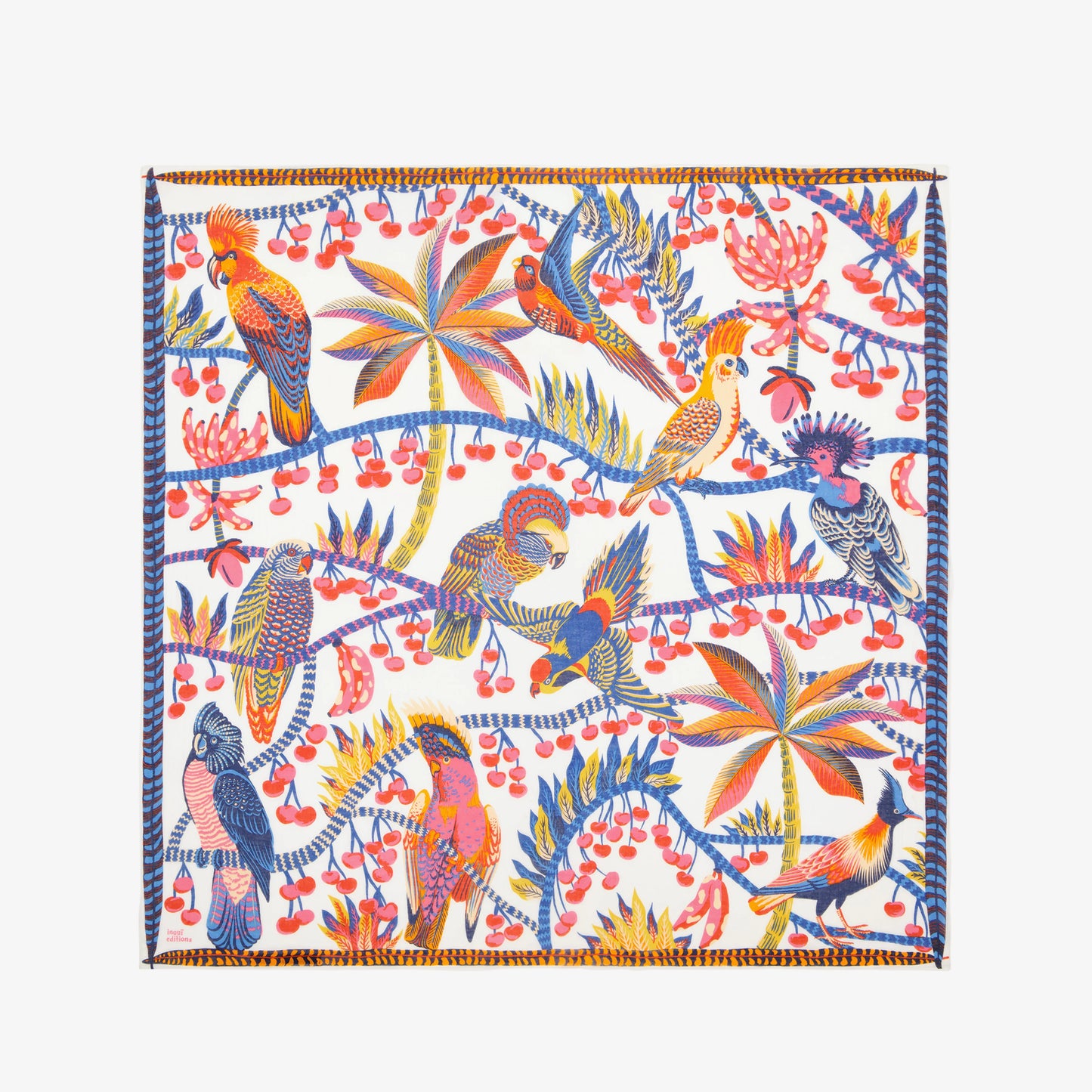 Inoui Editions Carre 130 Cerise - Cherry & White