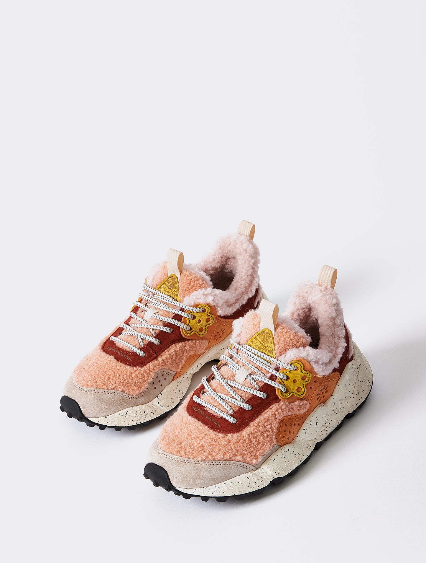 Flower Mountain Kotetsu Shearling And Suede Sneakers