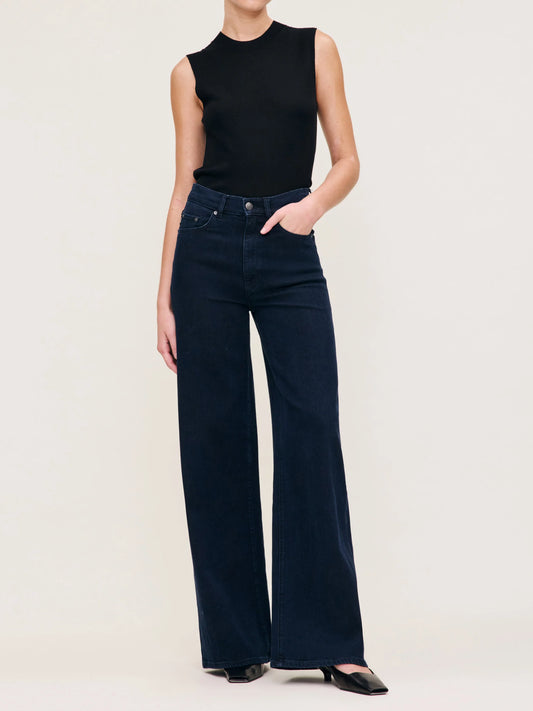 DL1961 Hepburn Wide Leg High Rise 32" Jeans - Flatiron