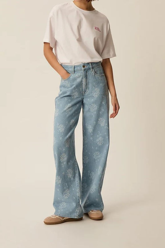 Des Petits Hauts Louela Jeans Bleach Floral