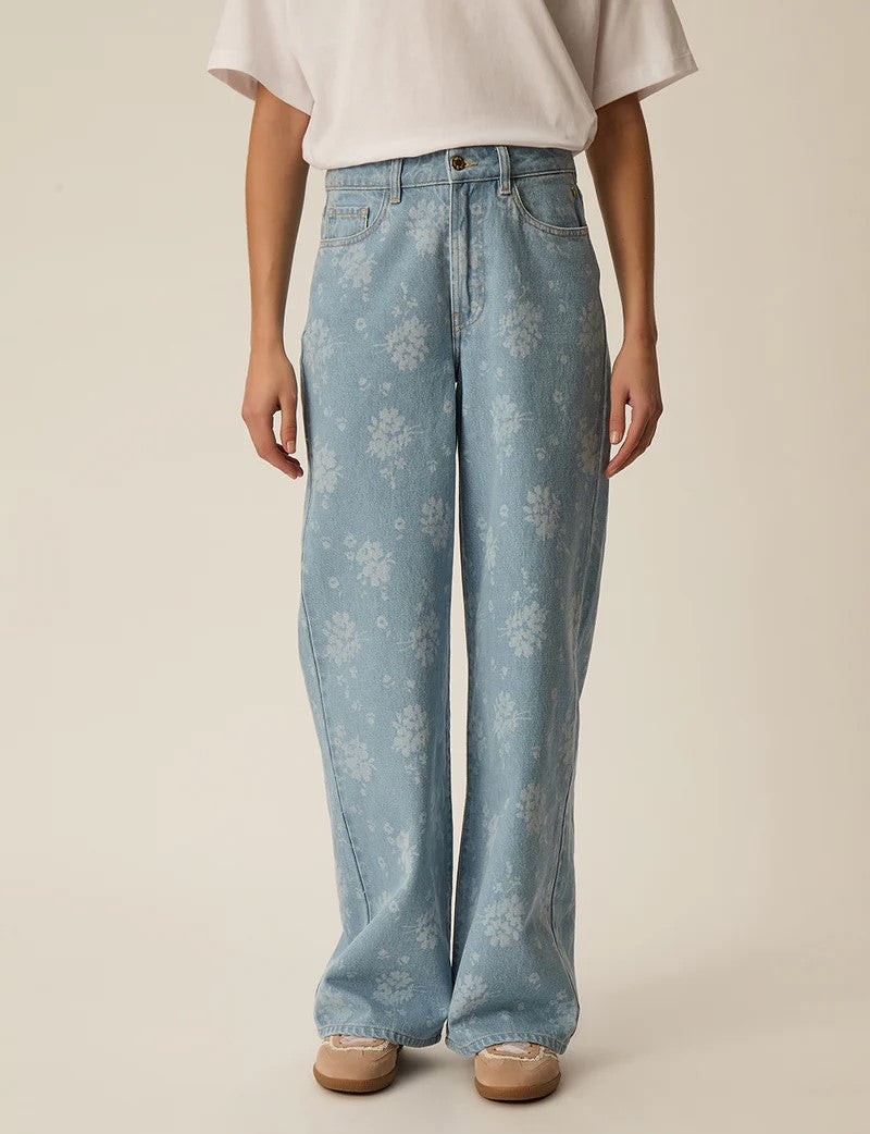 Des Petits Hauts Louela Jeans Bleach Floral