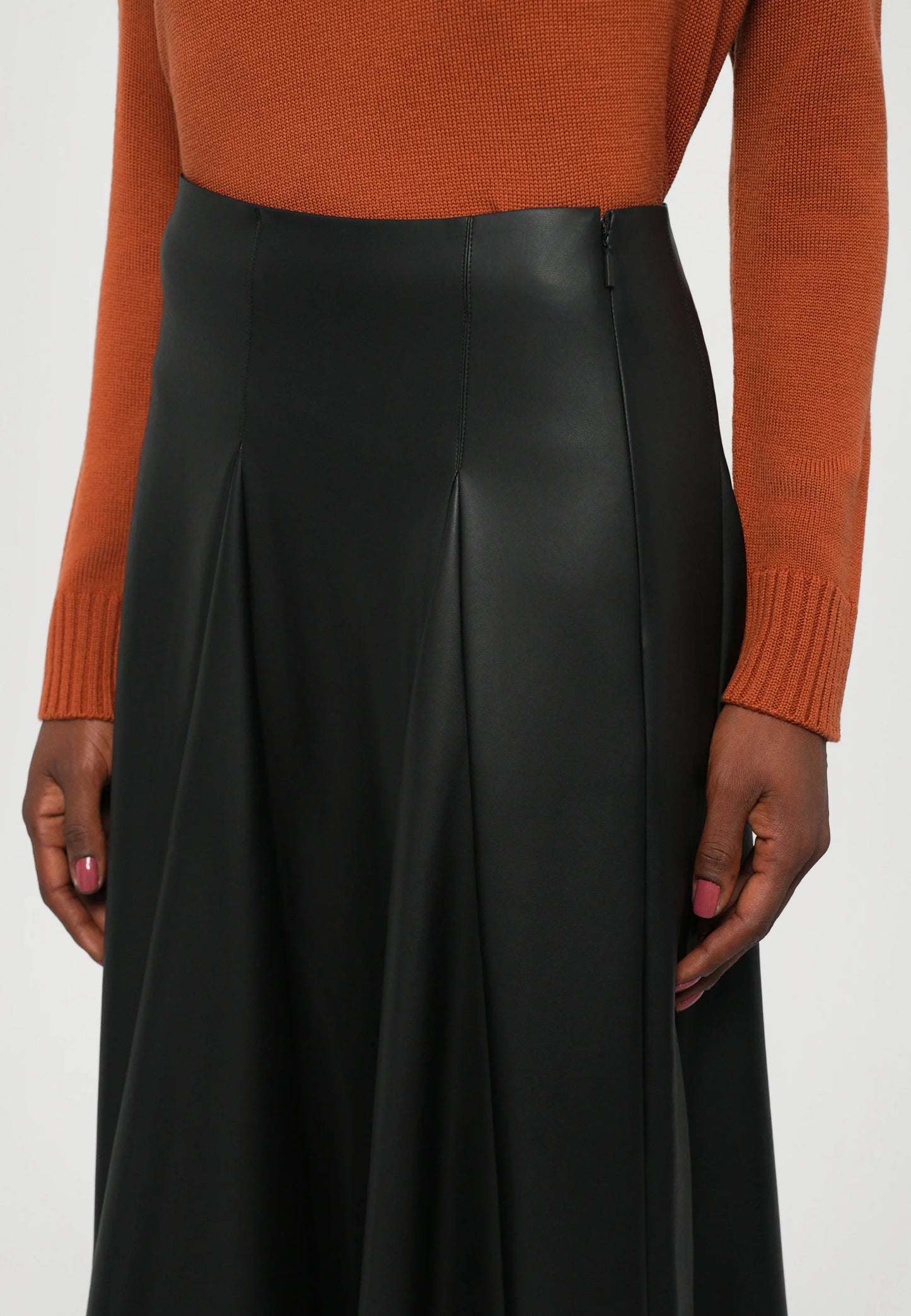 MM by Max Mara Nocera Faux Leather Skirt
