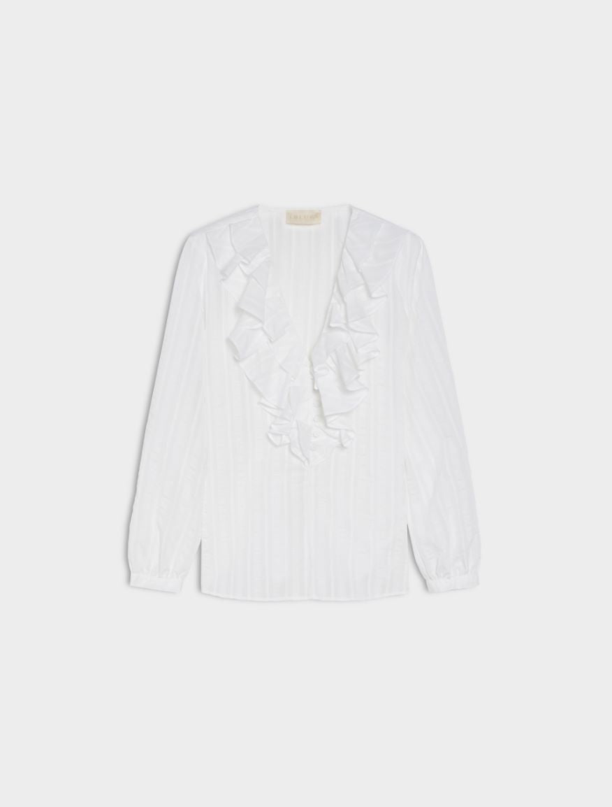 IBlues Big White Stripes Ruched Shirt