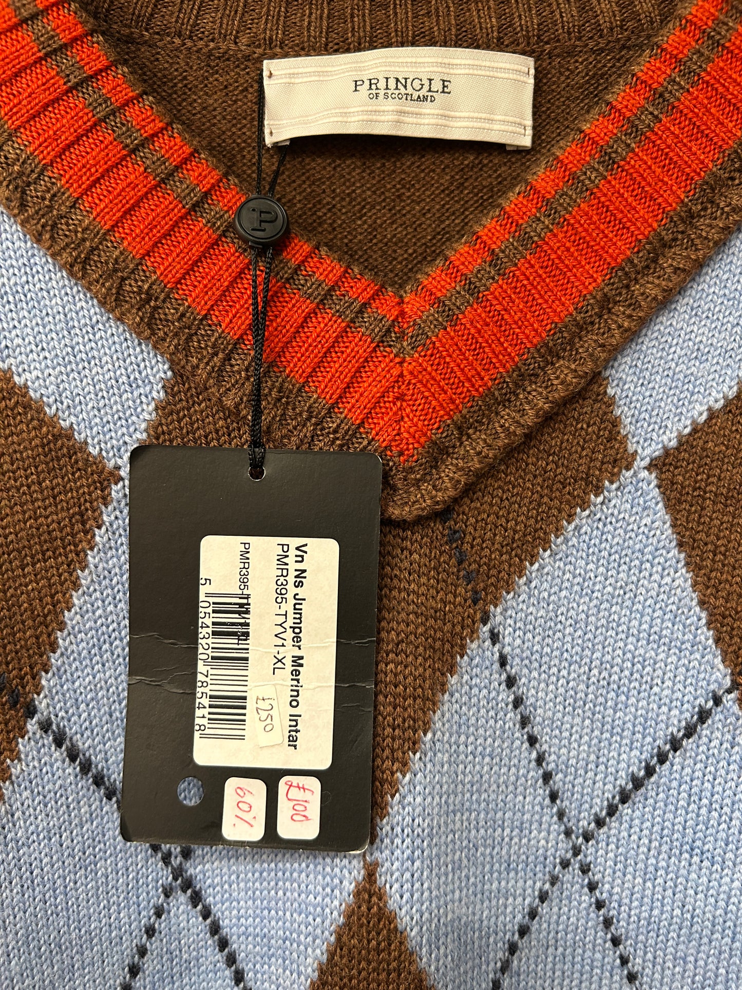 Pringle of Scotland Sweater Vest Merino Intarsia
