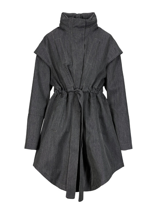BRGN Monsun Coat - Stone Denim