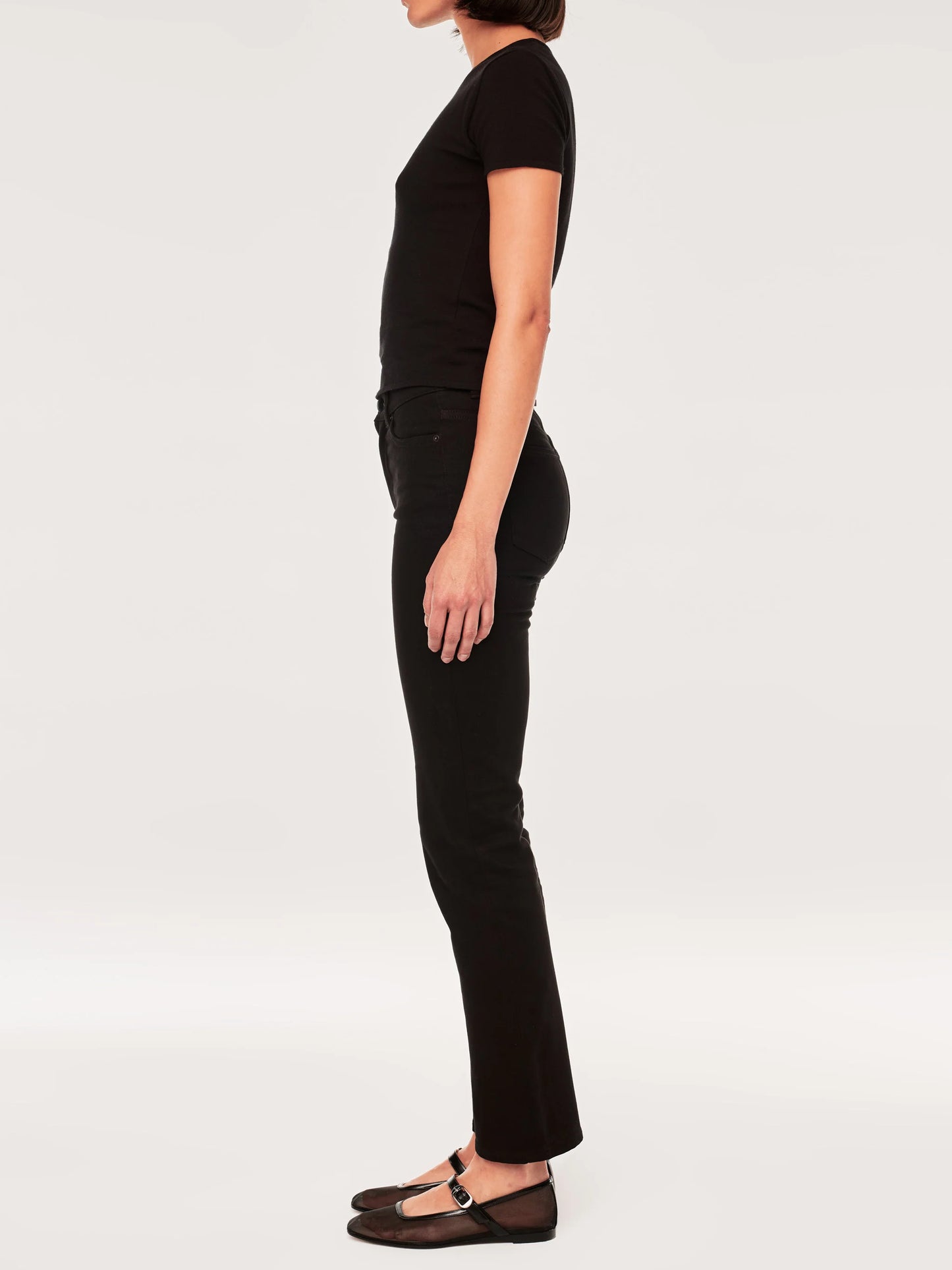 DL1961 Halle Straight High Rise Instasculpt™ 29" Jeans - Black Peach