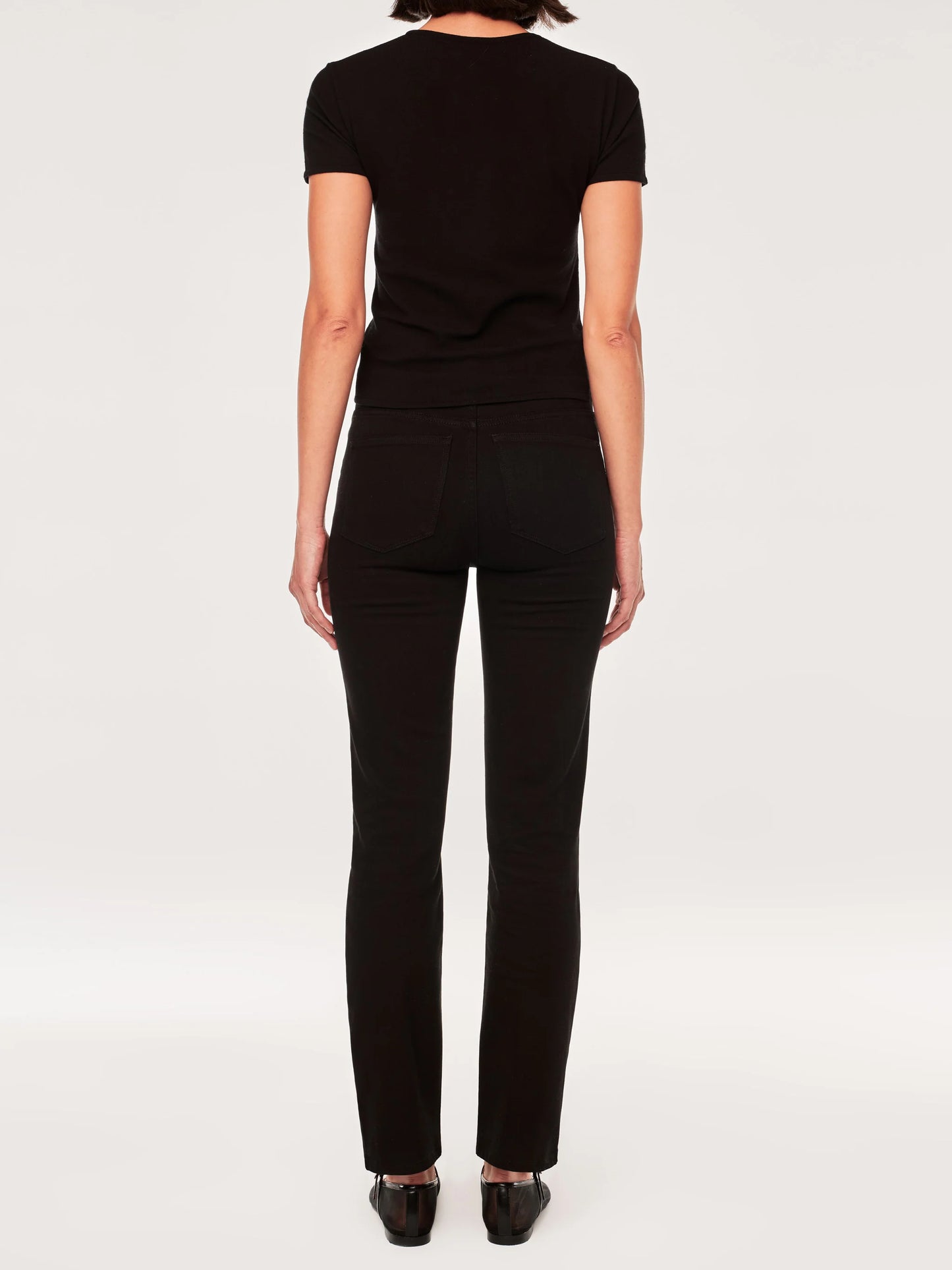 DL1961 Halle Straight High Rise Instasculpt™ 29" Jeans - Black Peach