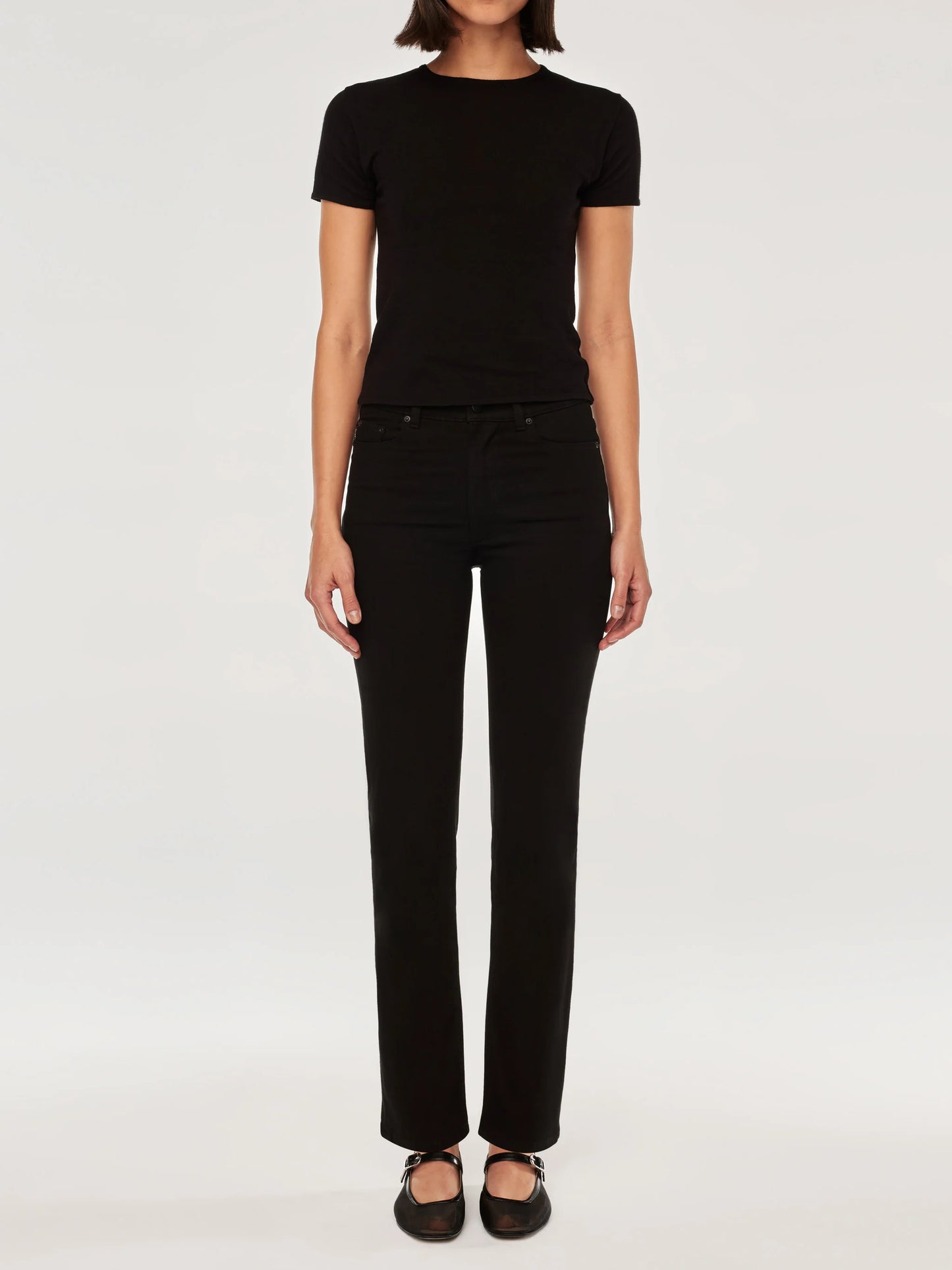 DL1961 Halle Straight High Rise Instasculpt™ 29" Jeans - Black Peach