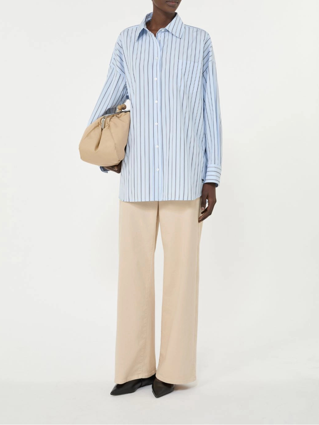 Max Mara Amour Blouse Light Blue Stripes