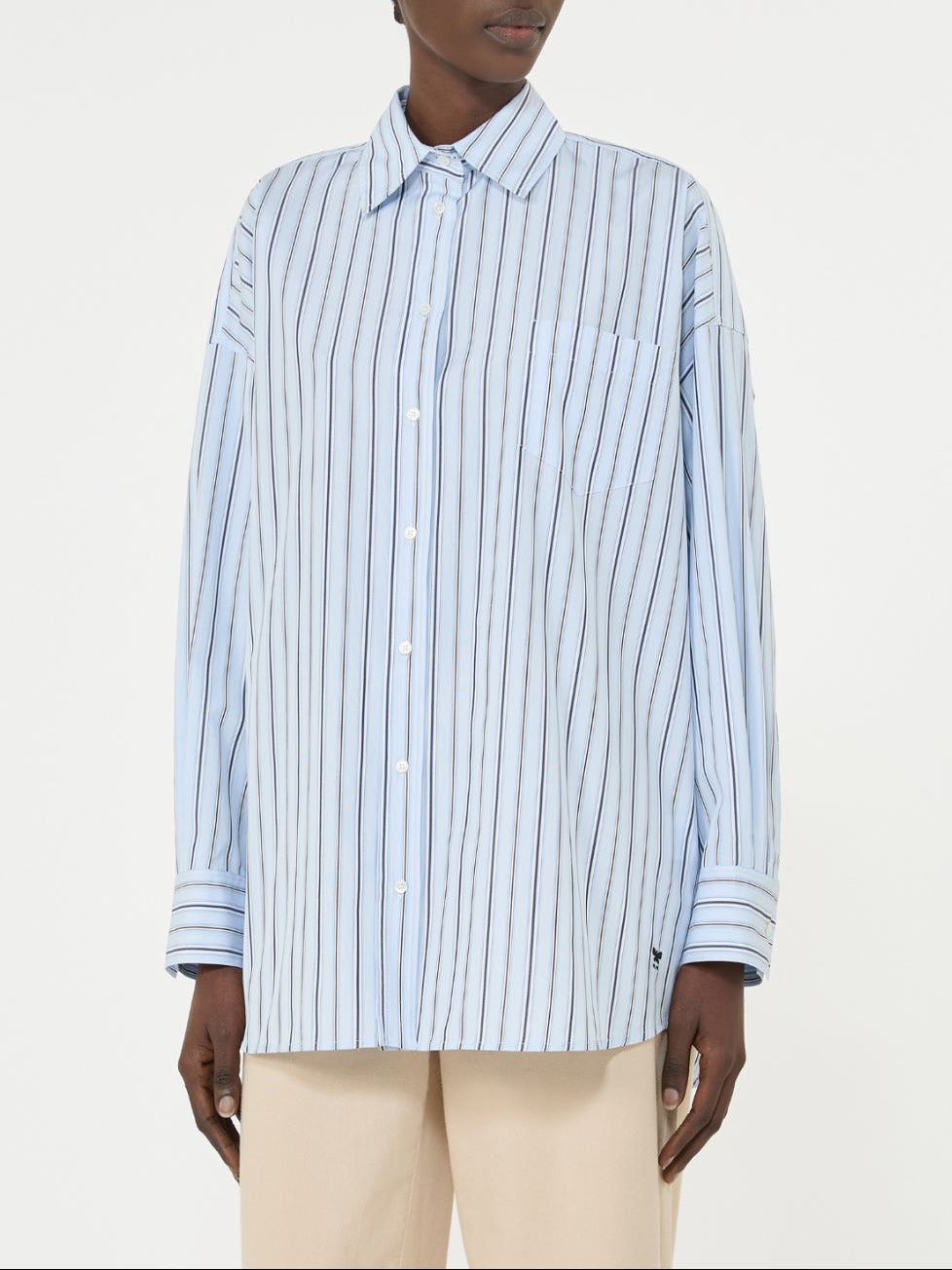 Max Mara Amour Blouse Light Blue Stripes