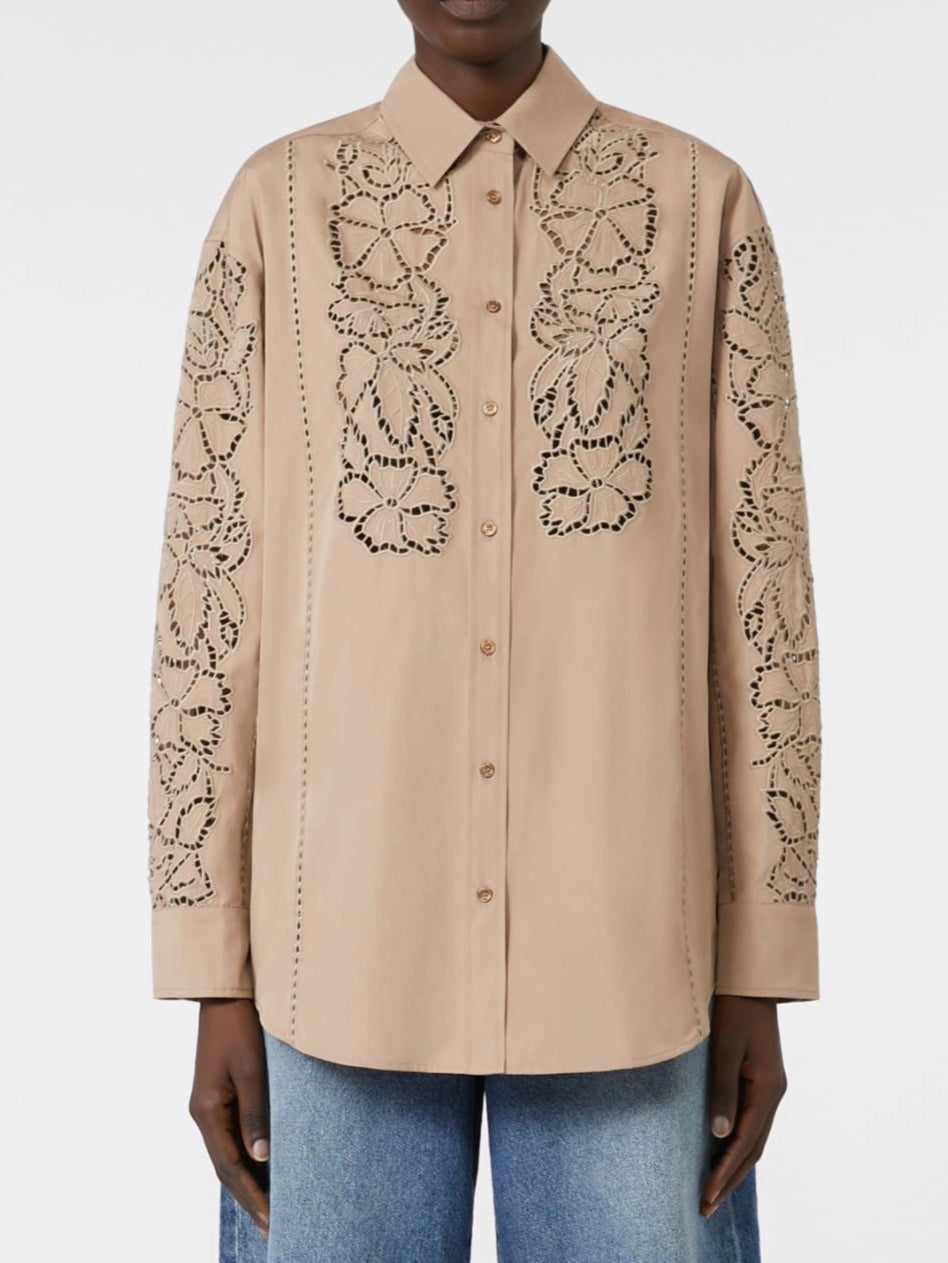 Max Mara Weekend Elmi Embroidered Poplin Shirt