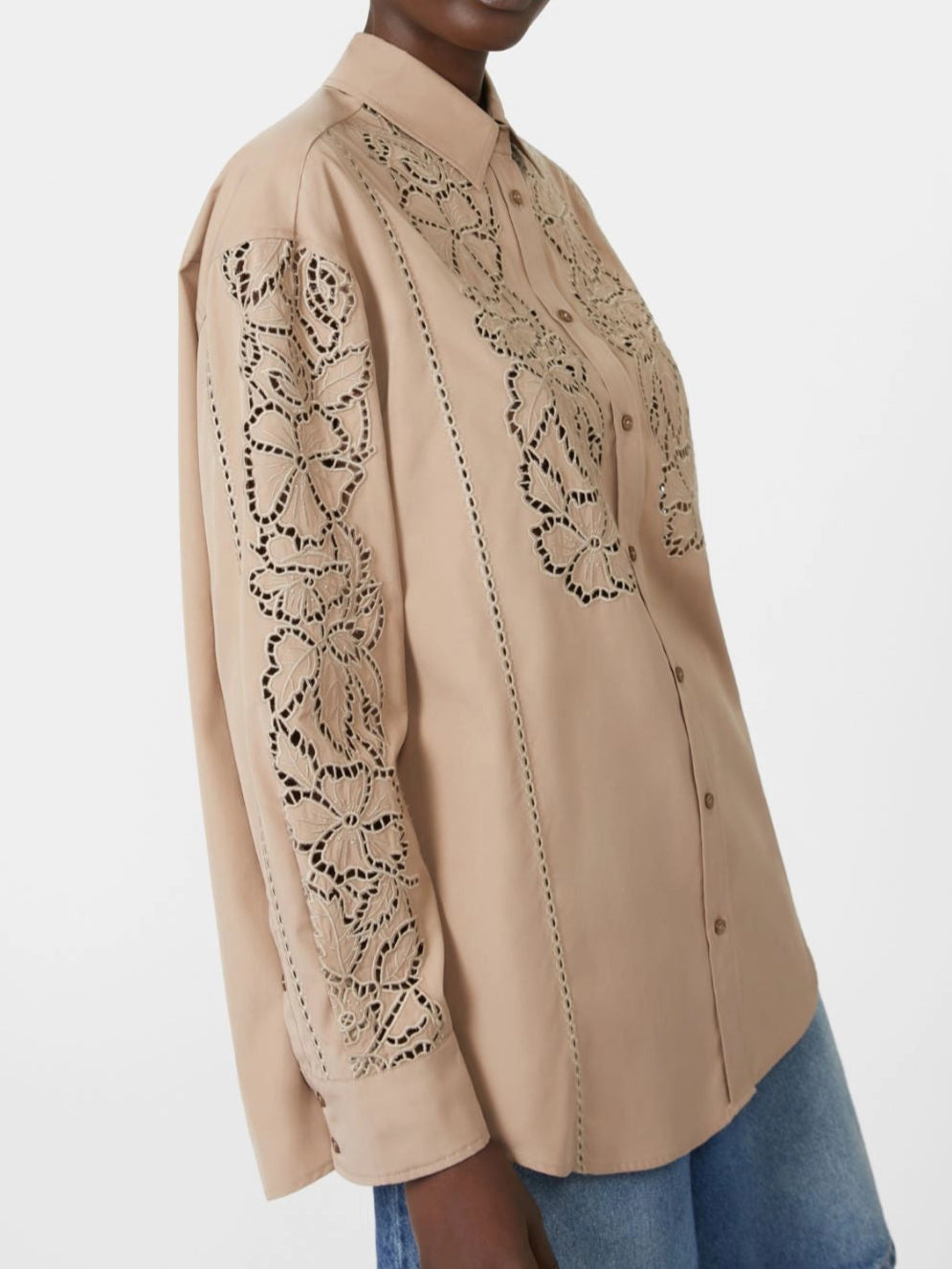 Max Mara Weekend Elmi Embroidered Poplin Shirt