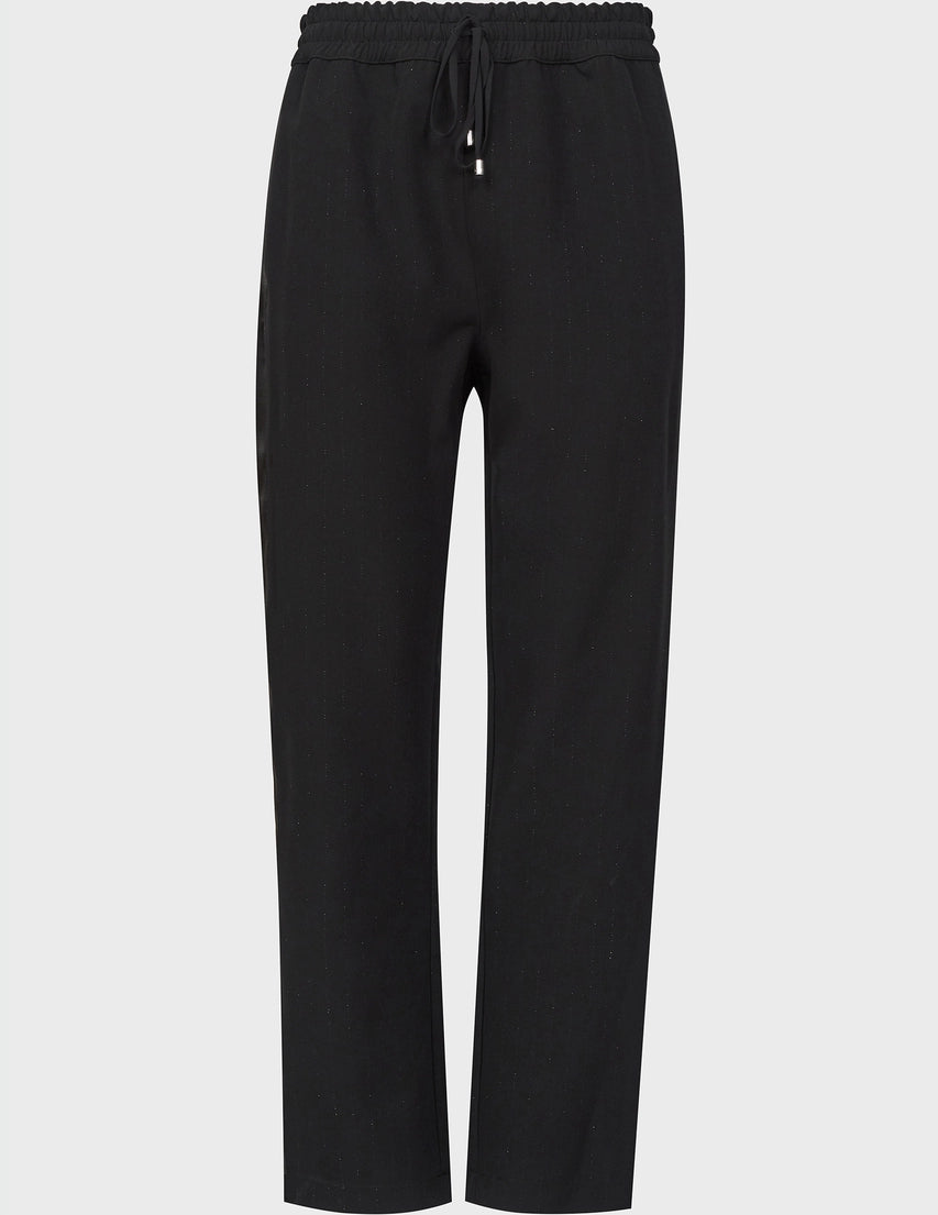 Patrizia Pepe Trousers Black Lurex Stripes