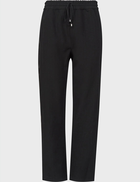Patrizia Pepe Trousers Black Lurex Stripes