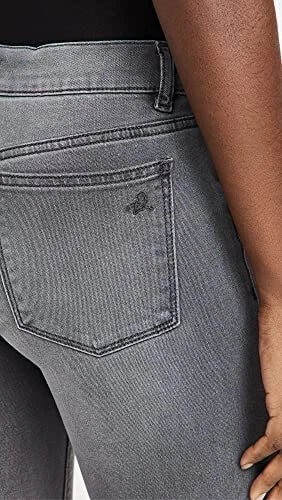 DL1961 Mara Straight Mid Rise Instasculpt Ankle Jeans - Overcast Raw