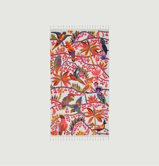 Inoui Editions Fouta 100 - White & Cherry