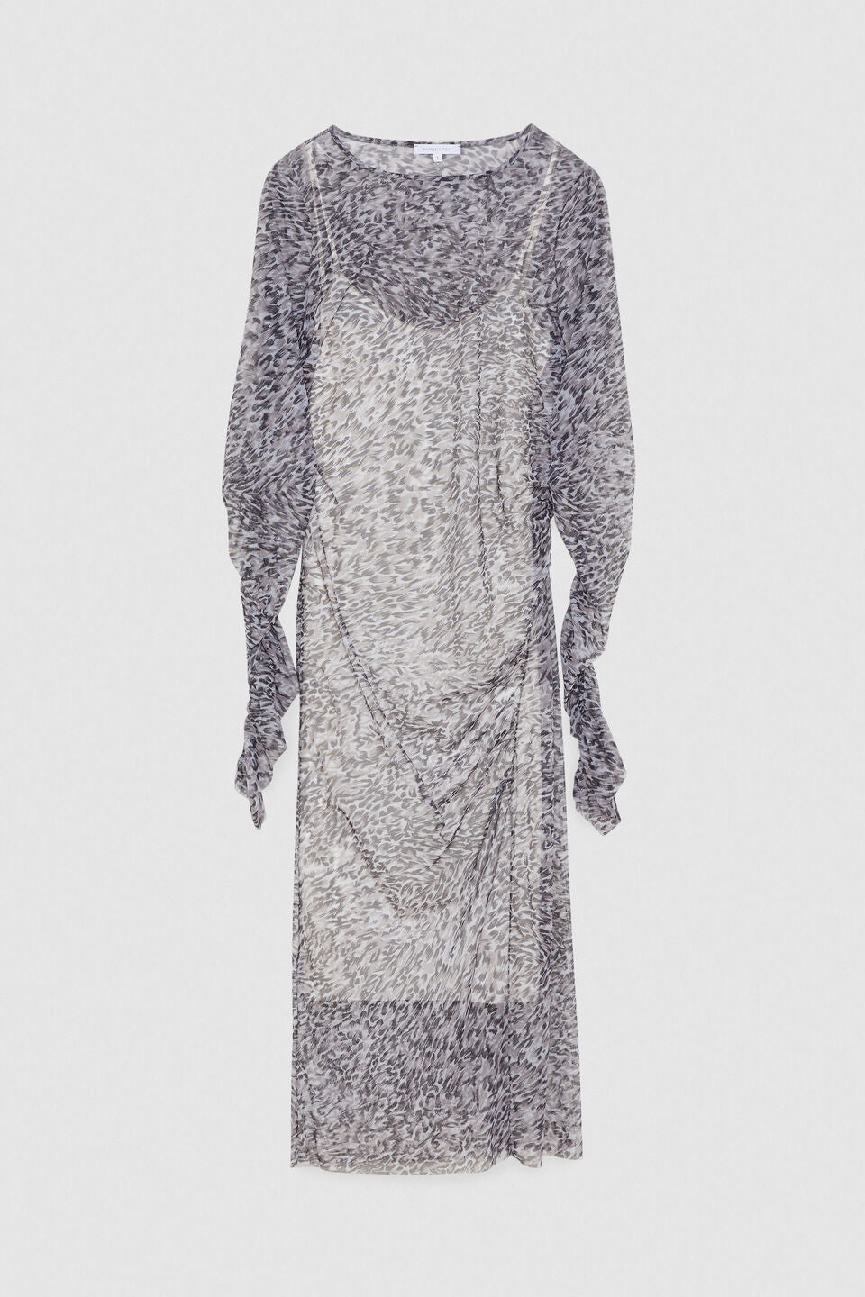 Patrizia Pepe Tulle Dress Grey Tatami Feather