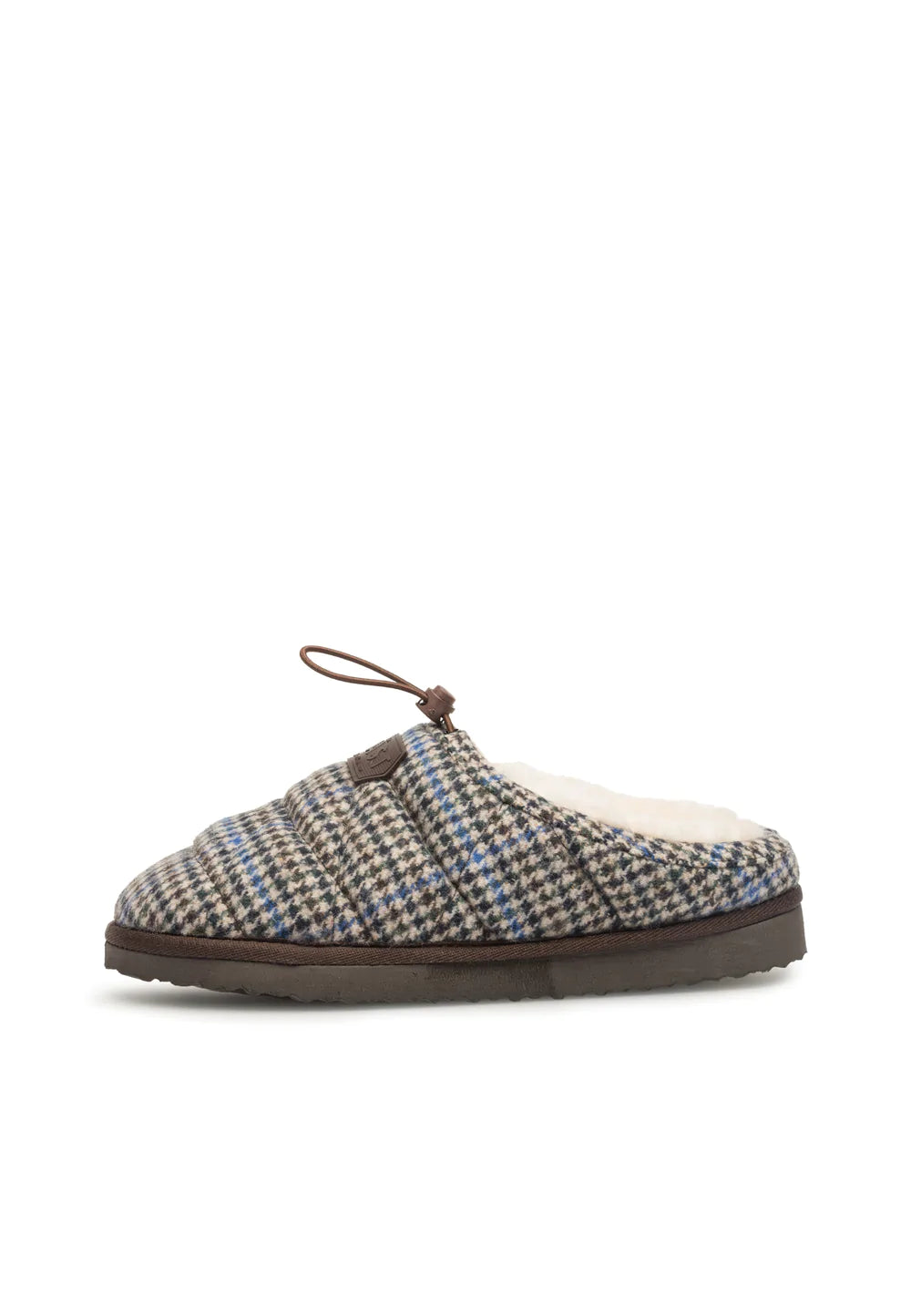 Amelia Wool Checkered Slippers