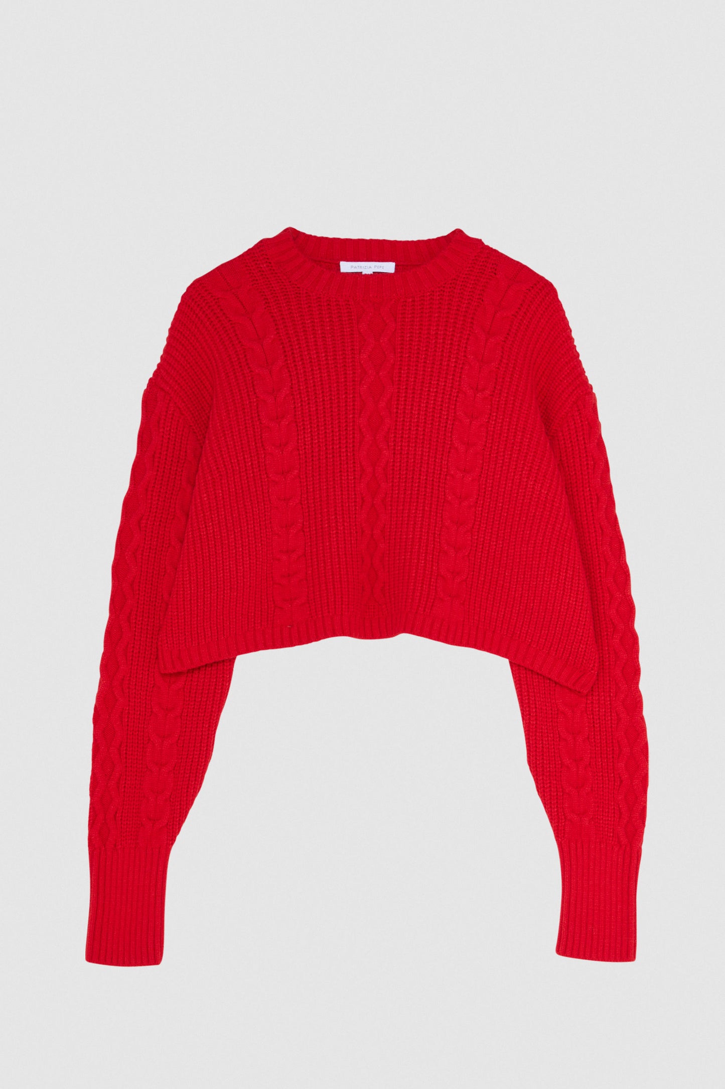 Multi-knit Cropped Sweater