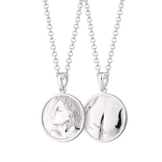 Silver Heads and Tails Necklace