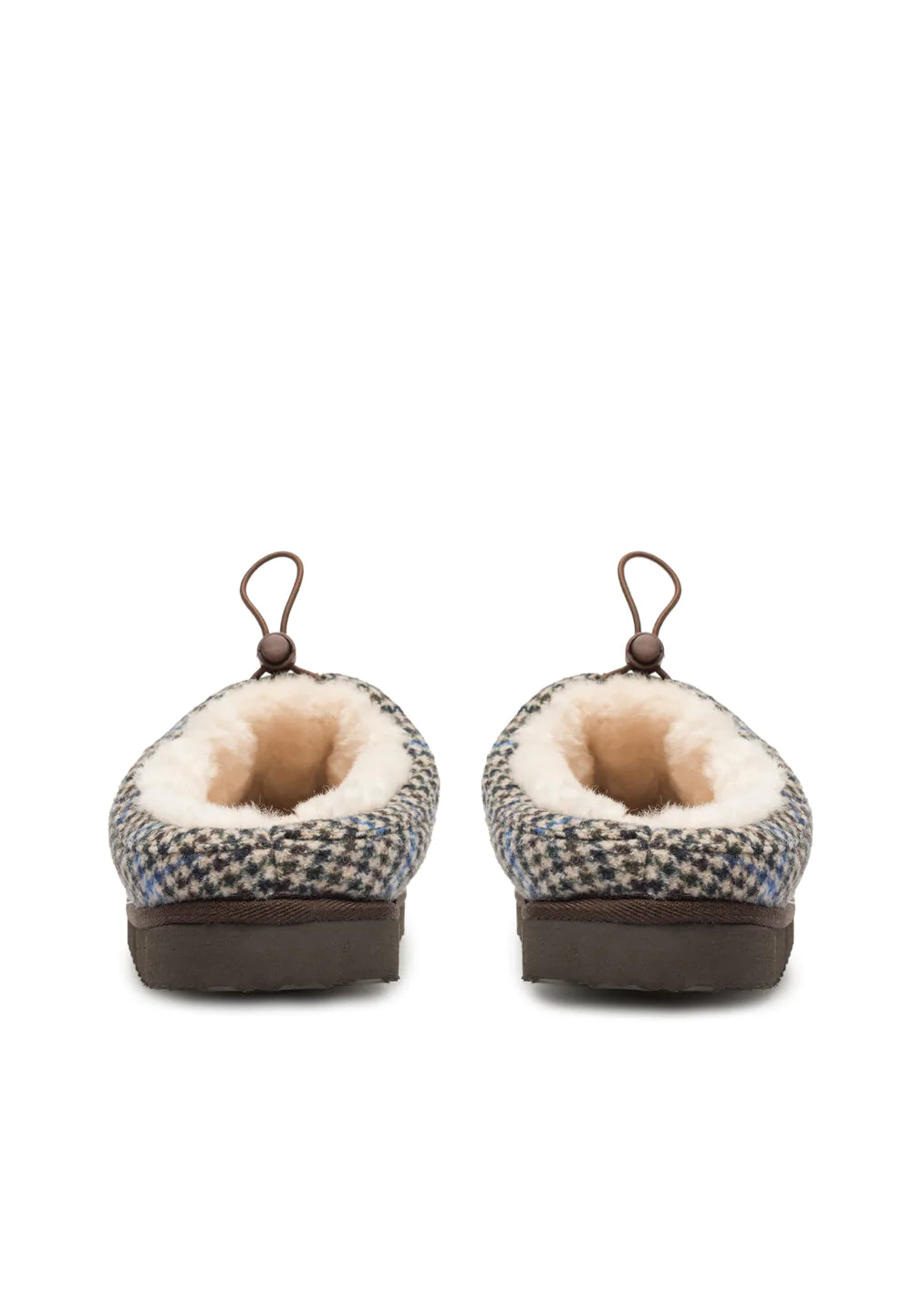 Amelia Wool Checkered Slippers